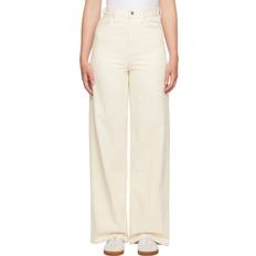 Toteme Kläder Toteme Off-White Wide Leg Jeans - Ecru
