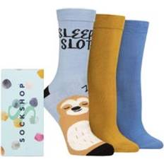 Gold Socks SockShop Ladies Pair Bamboo Bright Gift Boxed Golden Slumbers 4-8 Ladies Multi Coloured