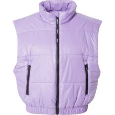 Purple Vests HUGO Cropped Vest with Logo Patch - Blue