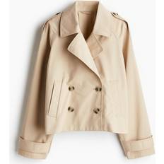 Coats H&M Short Trench Coat Beige