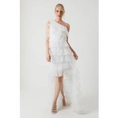 Ruffles - Short Dresses Coast one shoulder pearl layered mesh wedding dress