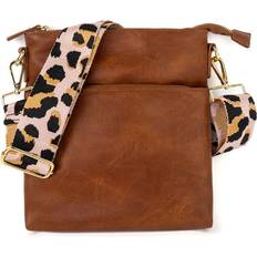 Threaded Pear Chloe Vegan Crossbody Bag Choose Your Strap Brown Turquoise Boho OSFA