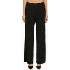 Palm Angels Pants Palm Angels knitted flared trousers BLACK BLACK