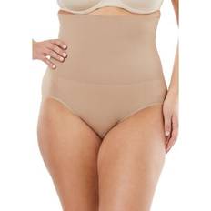 Girdles Plus Women's Instant Shaper Control Seamless High Waist Brief by Secret Solutions in Nude Size 28/30 Body Shaper