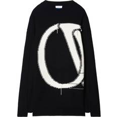 Off-White Sweatshirts Jumpers Off-White Crewneck Wool Sweater With Maxi Logo Embroidery