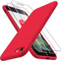 ExpressVaruhuset 3in1 Gummibelagt Stilrent Skal iPhone 7 8 SE2 SE3 Röd