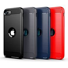 Skalo iPhone SE 2020/2022 Armor Carbon Stødsikker TPU-cover Sort