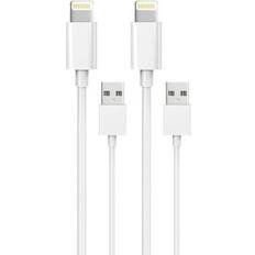 2-Pack 2M Lightning laddare iPhone 13/12/11/ Xs/Max/X/8/7/6/5/SE