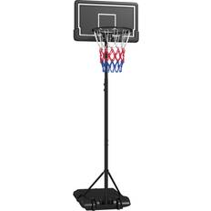 Basketball Sportnow Basketballständer mit Rollen schwarz 74L x 55B x 220-250H cm