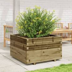 Krukker, Planter & Dyrkning vidaXL Plantekasse 80 x 80 x 49.5 cm Imprægneret Fyrretræ Højbed
