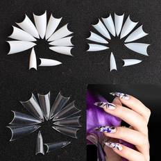 Magik 500-1000Pcs Stiletto French False Fake Acrylic Nail Tips Coffin Nails Long