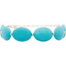 Turquoise Necklaces Ettika Oval Statement Choker in Teal. Turquoise all