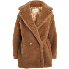 Max Mara Alpaca-Blend Short Teddy Coat beige