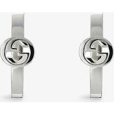 Gucci Jewellery Gucci Womens Silver Interlocking Earrings