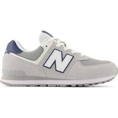 New Balance Girls Children's Shoes New Balance Little Kid's 574 - Brighton Grey with NB Navy