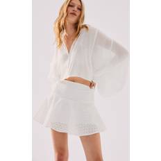 H&M White Skirts H&M Flared Mini Skirt - White