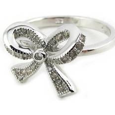 Silver - Vigselringar Les Trésors de Lily Romantic Knot Silver Ring 56 - White