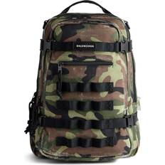 Balenciaga Backpacks Balenciaga Army Space Small Backpack Camo Print Brown Men's Polyamide, Polyester, Lycra