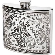 Standard Paisley Embossed Pewter Kidney 6oz