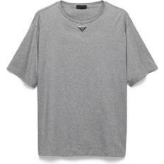 Prada T-shirts Prada Cotton Logo-Plaque T-Shirt grey