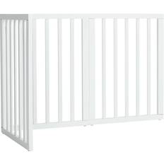 Pets Living and Home and Home White 3 Panel Wooden Foldable Pet Gate 1.8cm