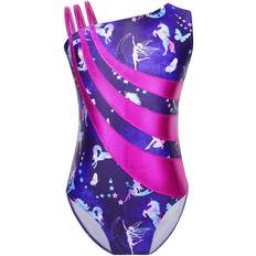 Swimwear Doomiva Sold by: Kids Girls One Piece Swimwear Swimming Swimsuit Sleeveless Ballet Gymnastic Dance Leotard Bodysuit Navy Blue