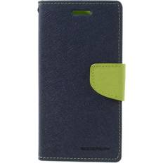 Mercury Fancy Diary Plånboksfodral till HTC One M7 -Mörkblå TheMobileStore One M7 tillbehör