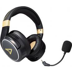 Metaltech Trådløs Kablet Headset Sort Guld