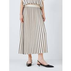 Max Mara Weekend Weekend MaxMara Finanza Stripe Knitted Midi Skirt, White/Navy