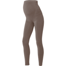 Grey - Women Tights Mamalicious Maternity Leggings - Taupe/Neutral