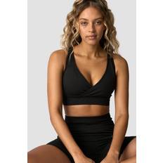 ICANIWILL Soft Seamless Adjustable Sports Bra Black