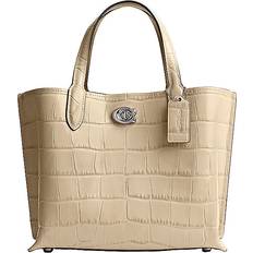 Coach Ledertasche Umhängetasche WILLOW TOTE 24 CROCO creme EG