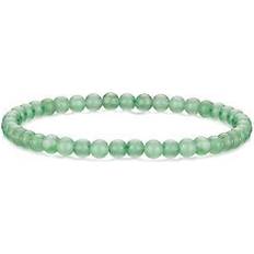 Onyx Bracelets Philip Jones Green aventurine mini beaded gemstone stretch bracelet