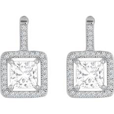 Rhodium Earrings Jon Richard Rhodium Plated Cubic Zirconia Crystal Drop Earrings