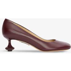 Loewe Womens Burgundy Toy Sculpted-heel Leather Pumps Eur Women