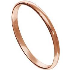 Jewellerybox X rose gold plated sterling silver 2mm shaped stacking ring