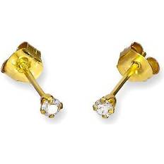 Jewellerybox Real 375 9ct gold & diamond stud earrings studs