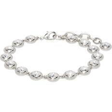 Silver Iris Anklet - White