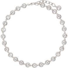 Silver Iris Necklace - White