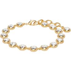 Gold Iris Anklet - Gold/White