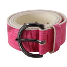 Pink Belts John Galliano Printed Leather Belt - Pink