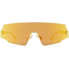 Fendi Unisex Solglasögon Fendi FF 0440 S C3E SQ Outlet Solglasögon Guld Wraparound Spegel