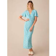 Ro&Zo Ditsy Floral Print Maxi Dress, Blue/Multi