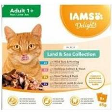Iams Delights Adult Cat Land & Sea Collection in Jelly 8pk 85g