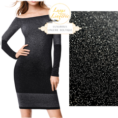 Wolford Short Dresses Wolford Cleo dress silver black long sleeve with shine threads