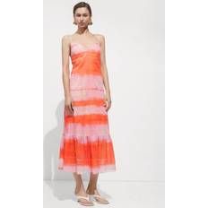 Orange - Women Dresses Mango Alicia Ruffle Mid Dress