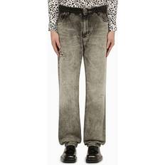 Balmain Men Jeans Balmain Light Grey Delavé Denim Jeans