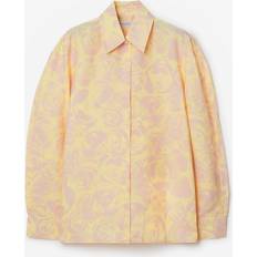 Viscosa Chaquetas Burberry Button Up Jacket - Cameo Pattern - Cream