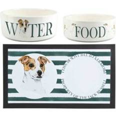 Pets Purely Home Jack Russell Pet Mat&#44; Food &#38; Water Bowl