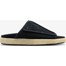 Clarks Slides Clarks Overleigh Suede Slide Sandals - Black